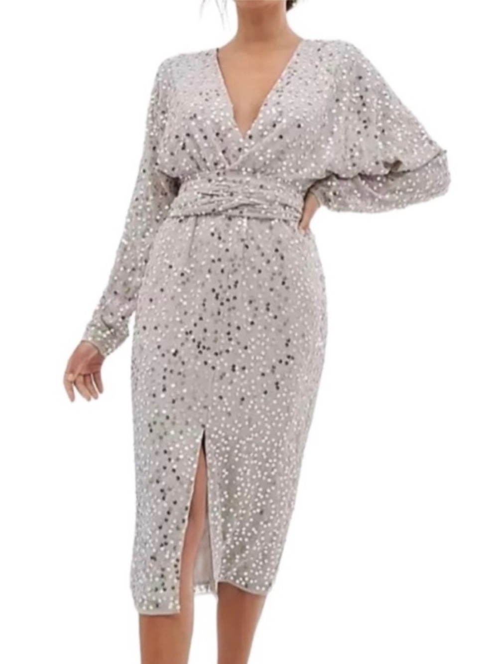 ASOS Taupe Sequin Dress